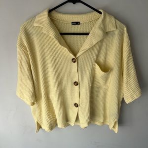 Yellow button down